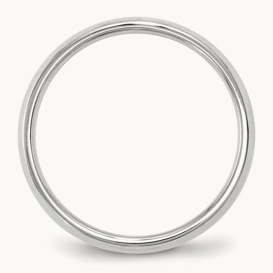 Knife Edge Comfort Fit Band, 2.5mm, 10K White Gold