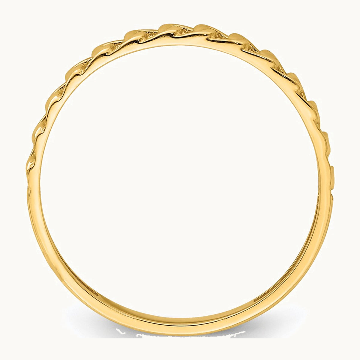 Link Design Ring — 14K Yellow Gold