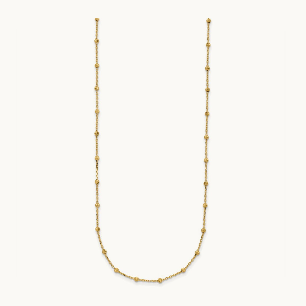 Polished and Diamond-cut Beaded Necklace — photo set