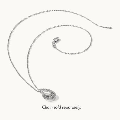 Teardrop Cluster Chain Slide, 0.50 ct tw Lab-Grown Diamond