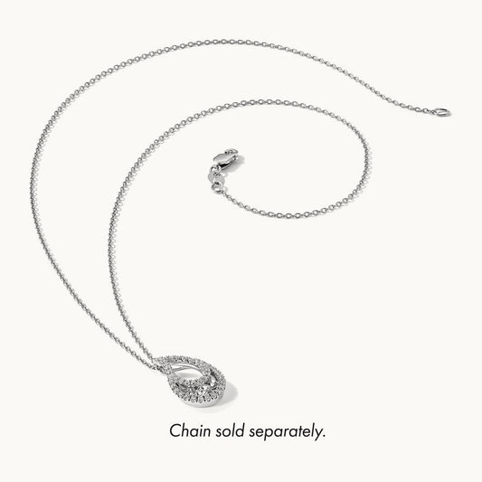 Teardrop Cluster Chain Slide, 0.50 ct tw Lab-Grown Diamond