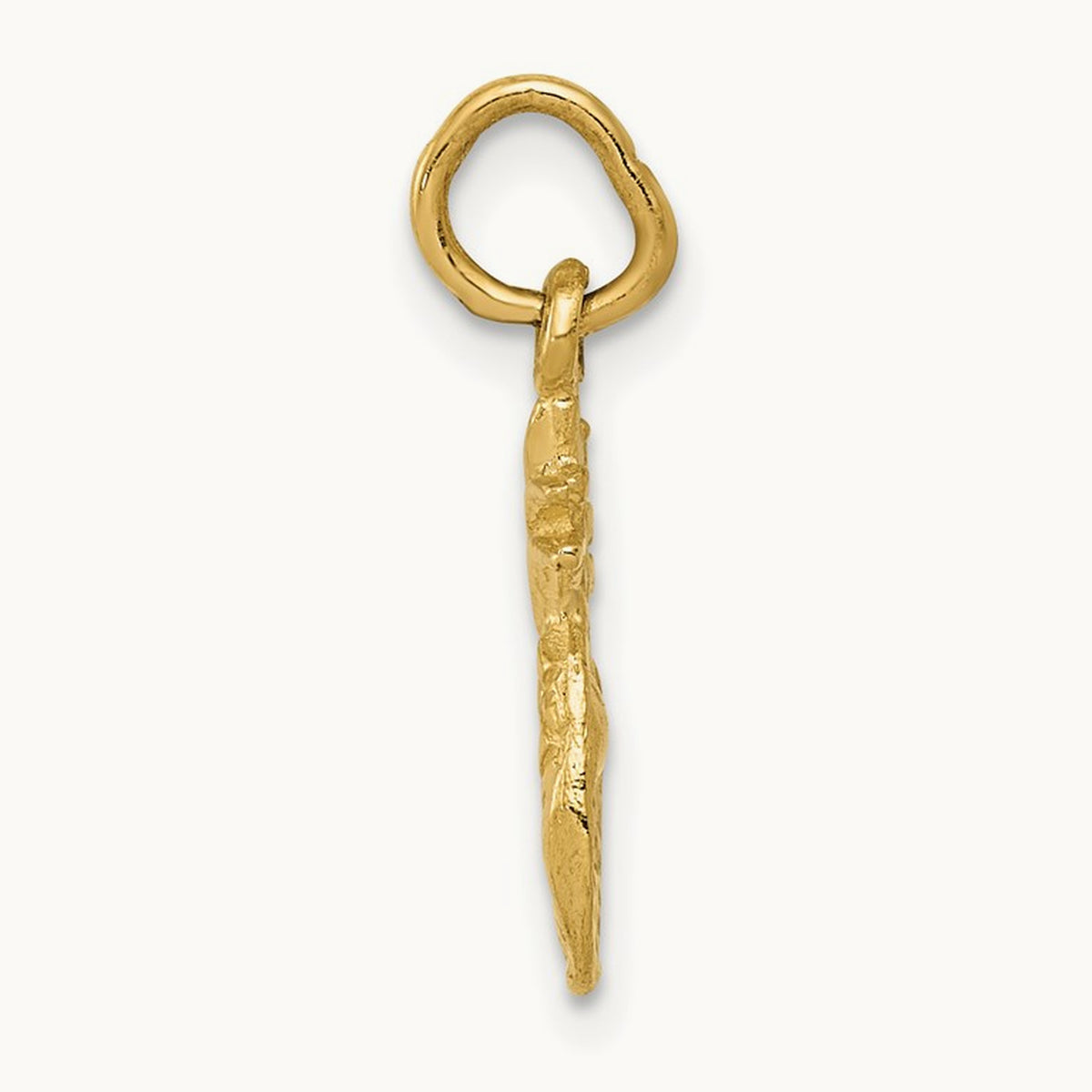Polished Pineapple Charm, 14K