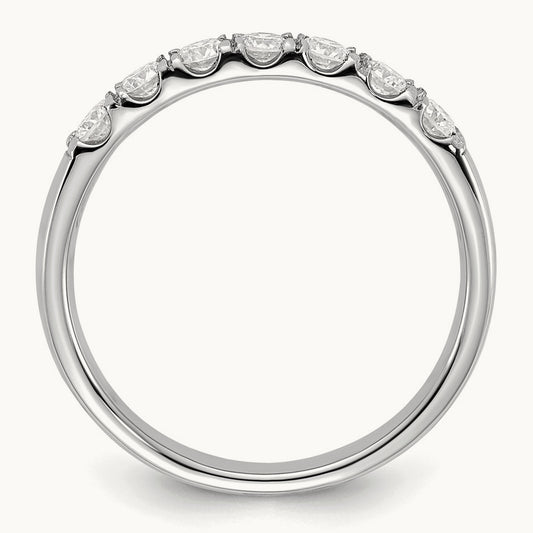 7 Stone Band, 0.50-1.00 ct tw Lab-Grown Diamond