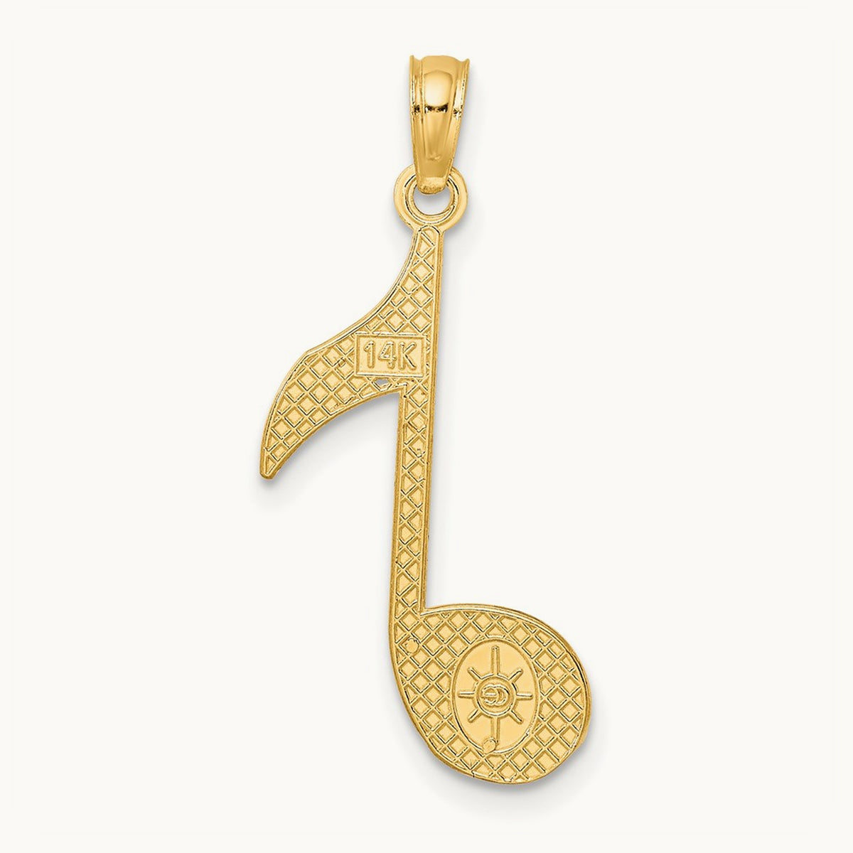 Music Note Charm, 14K