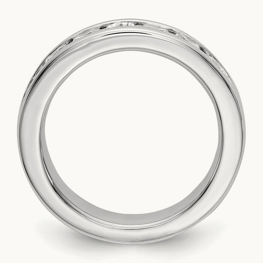 7- Stone Channel Band Mounting, 3.3mm, 14K White Gold