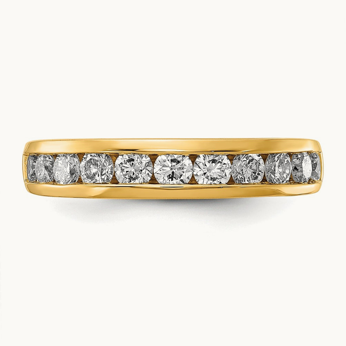 Channel Set Band, 0.10-1.00 ct tw Lab-Grown Diamond — 1 ct, 14K Yellow Gold