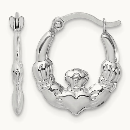 Claddagh Hoop Earrings