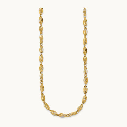 Fancy Link Necklace, 14K
