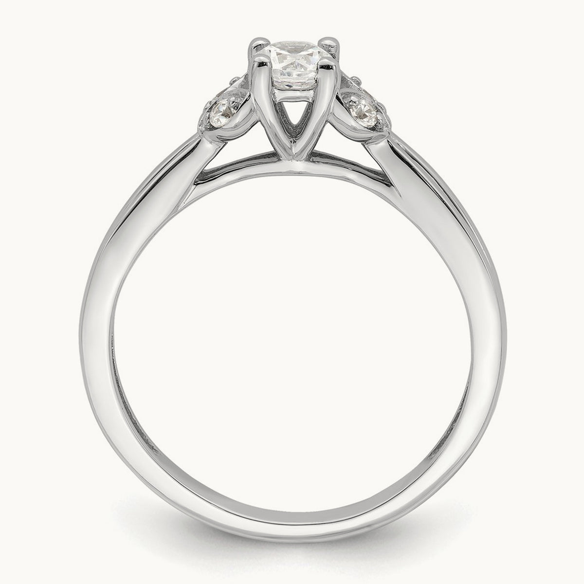 First Promise Polish Round Engagement Ring, 0.25 ct tw