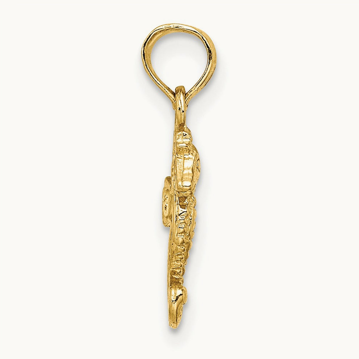 Mini Seahorse Charm, 14K