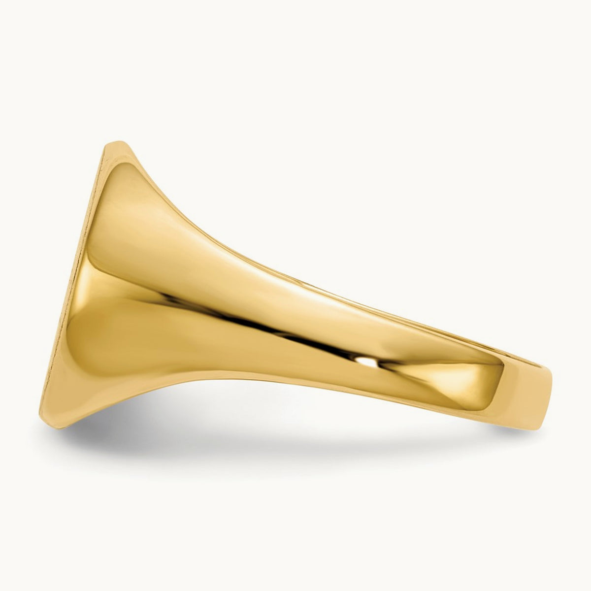 11.5x12. Closed Back Signet Ring, 0mm, 14K