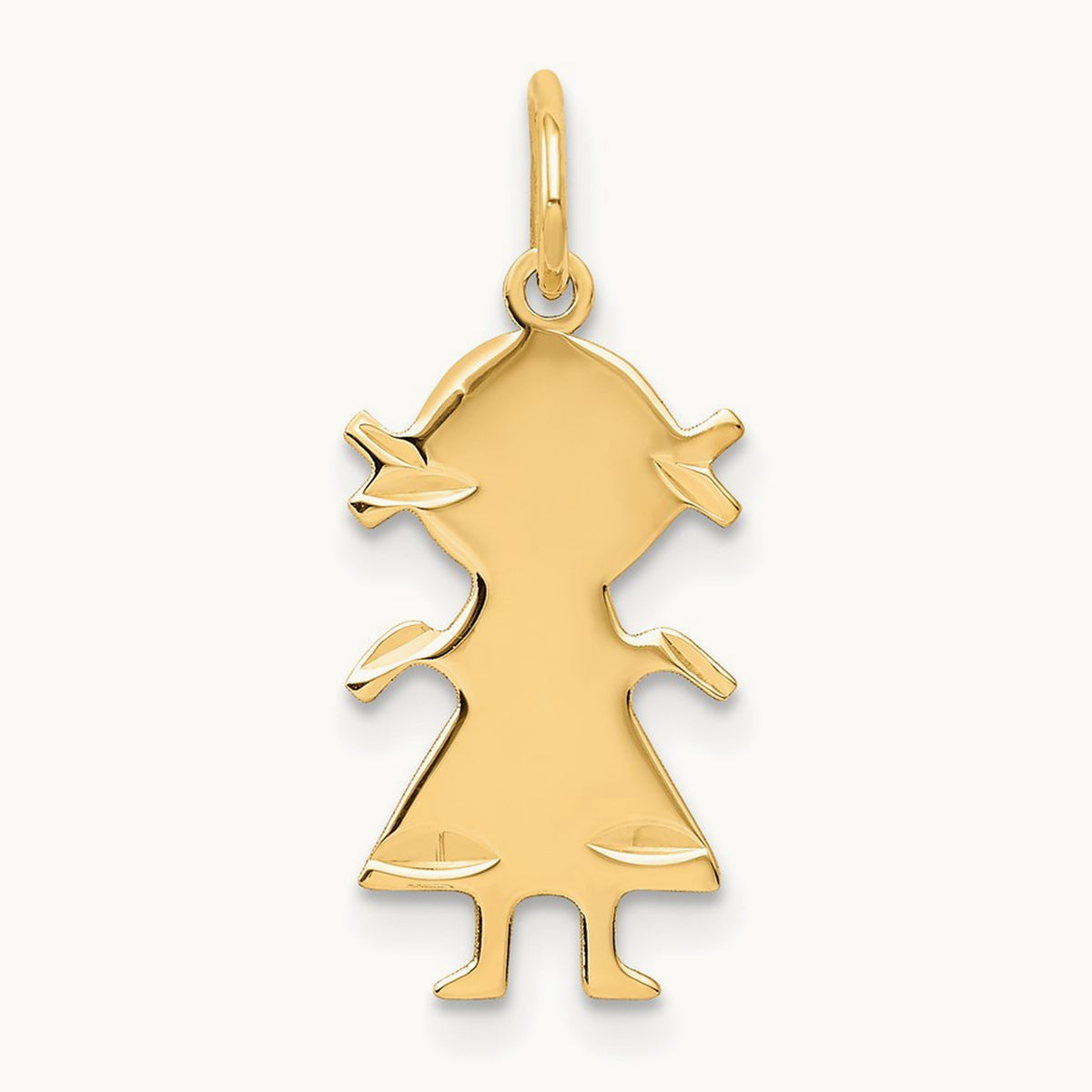 .018 Depth Engravable Girl Charm — 22mm