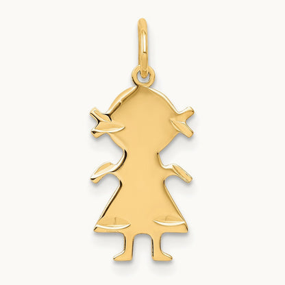 .018 Depth Engravable Girl Charm — 22mm