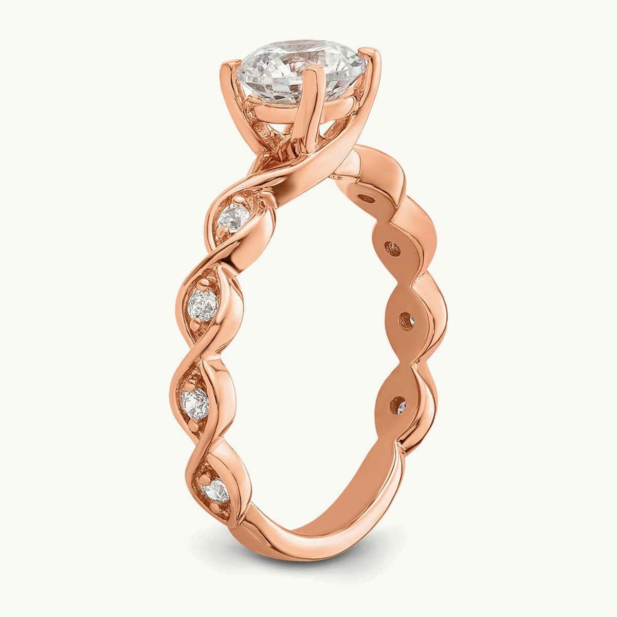Semi-Mount Engagement Ring, 0.15 ct tw Lab-Grown Diamond