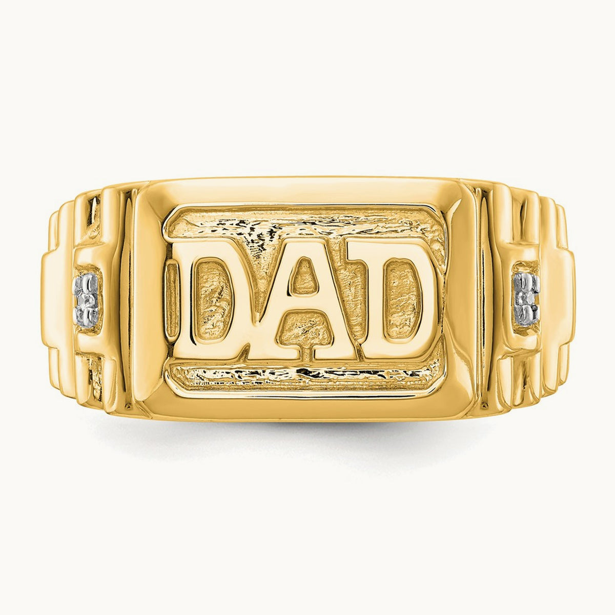 Diamond men's Ring, 14K Gold — 14K Yellow Gold, 11