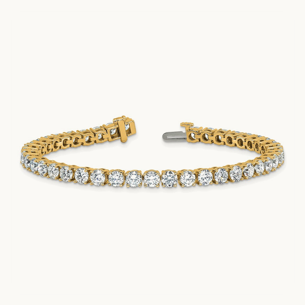 Tennis Bracelet, 10.00 ct tw Lab-Grown Diamond — 14K Yellow Gold