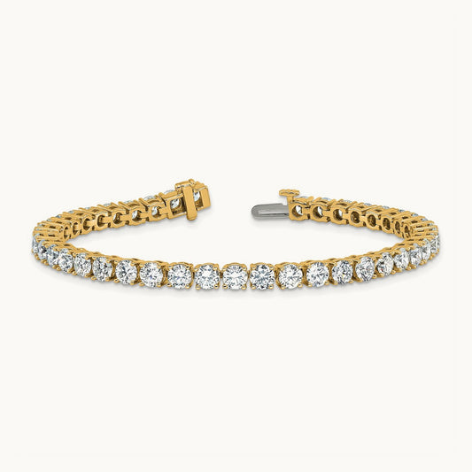 Tennis Bracelet, 10.00 ct tw Lab-Grown Diamond — 14K Yellow Gold