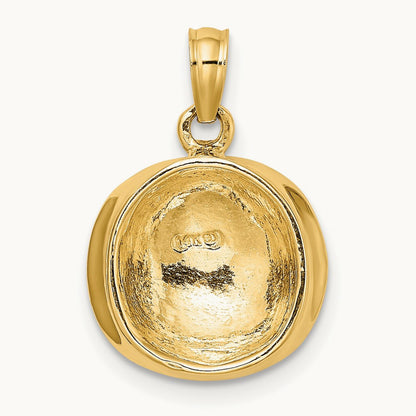 3D Sailor Hat Charm, 14K