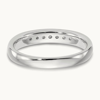 7-Stone Diamond Channel Band, 14K White Gold