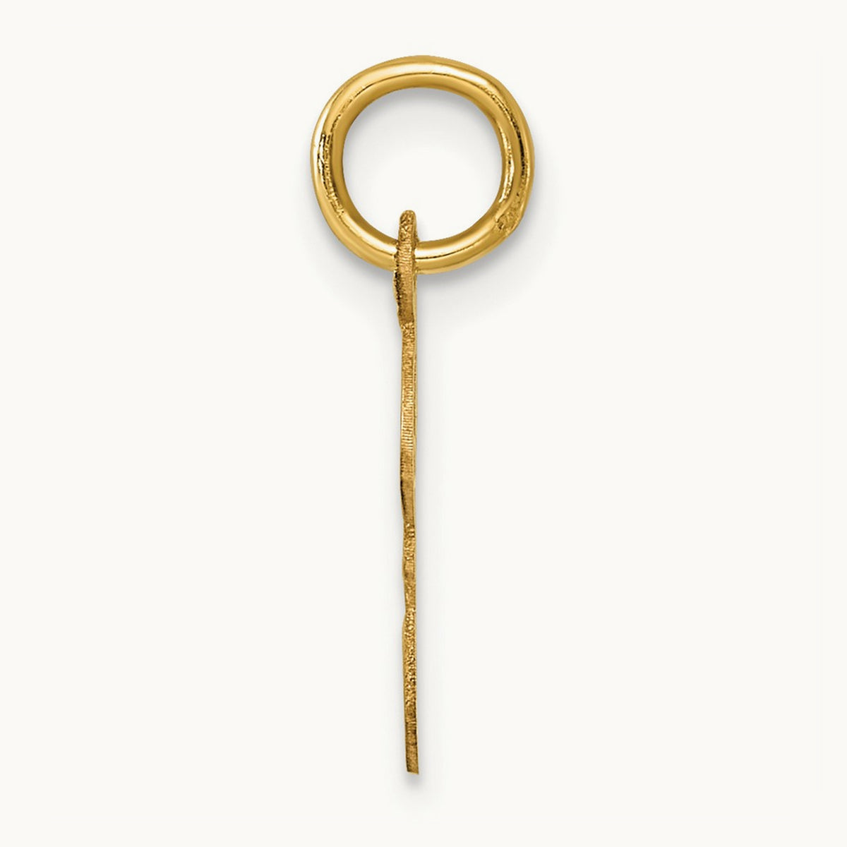 Small Script Letter F Initial Charm, 14K