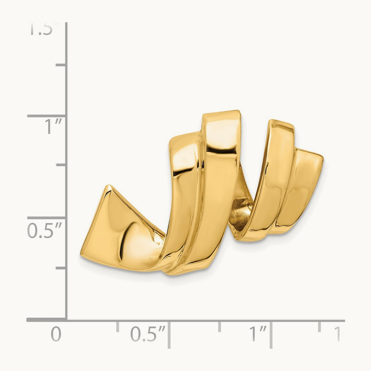 Fits up to Regular, 10mm Fancy Reversible Omega Slide, 8mm, 14K