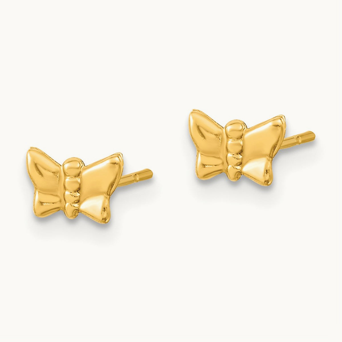 Butterfly FW Cultured Pearl and Hoop 3 Pair Earrings Set, 14K