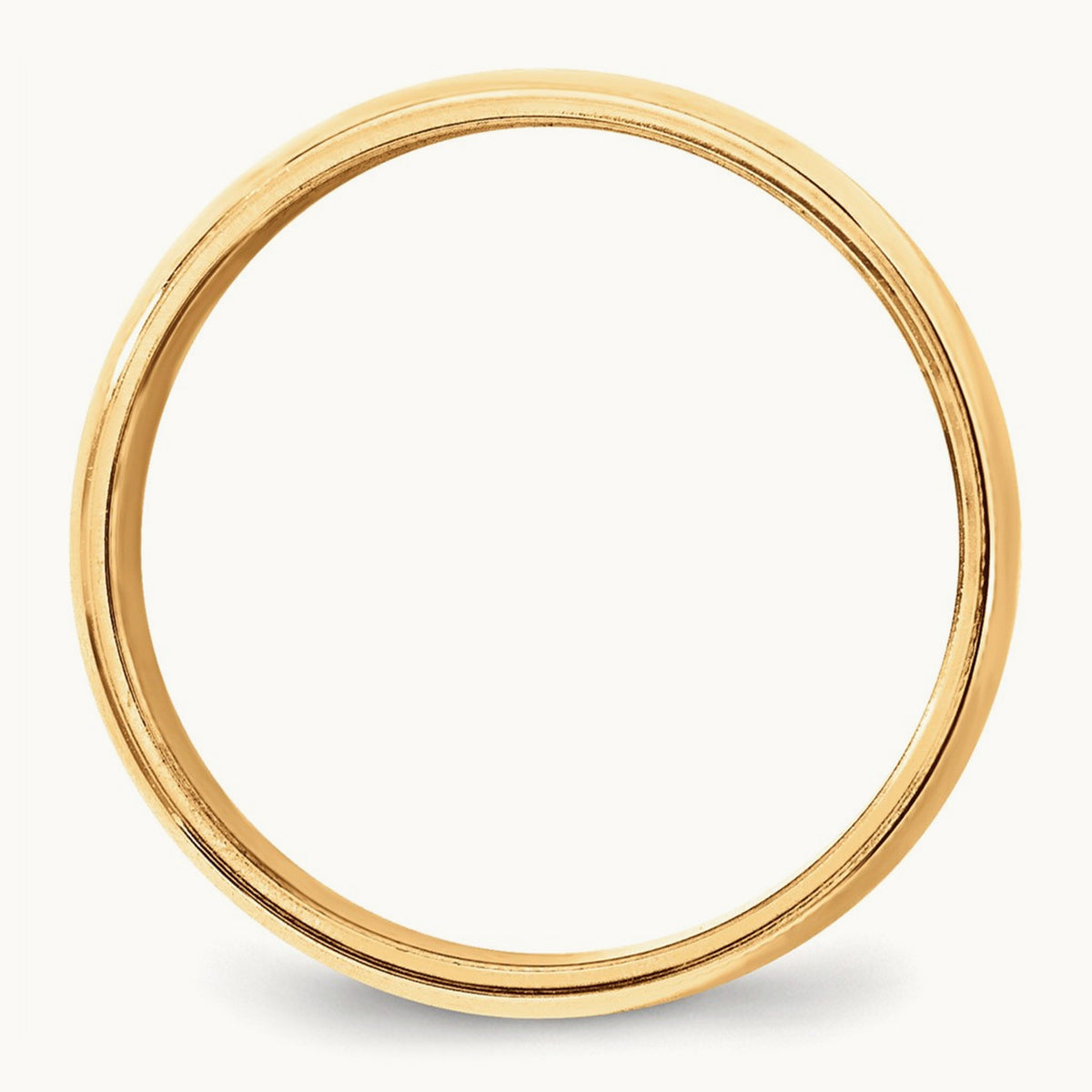 Milgrain Half Round Band, 8mm, 10K Yellow Gold