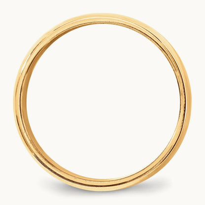 Milgrain Half Round Band, 8mm, 10K Yellow Gold