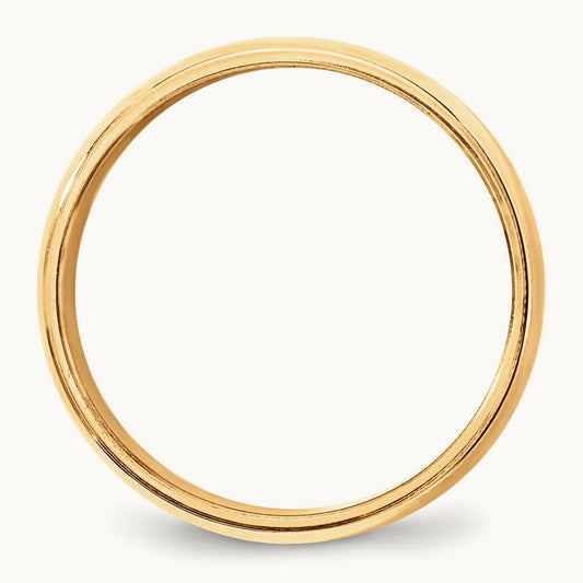 Milgrain Half Round Band, 8mm, 10K Yellow Gold