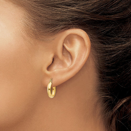 Polished Hoop Earrings — 14K Yellow Gold