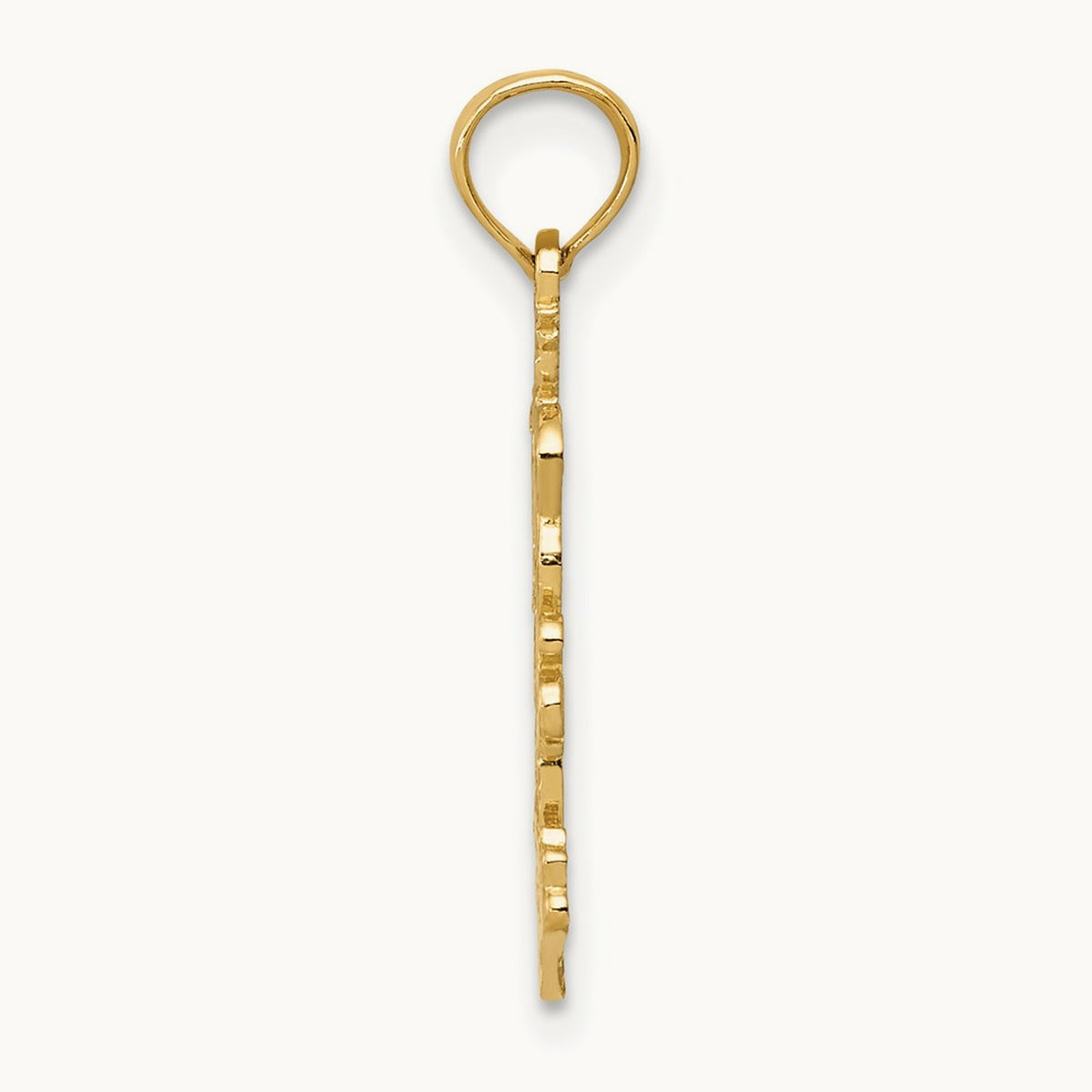 Double Palm Trees Pendant — 14K Yellow Gold, 22.5mm