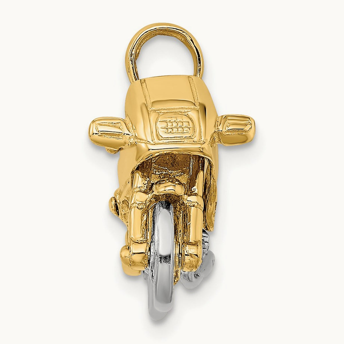 3-D Moveable Motorcycle Charm — 15.5mm