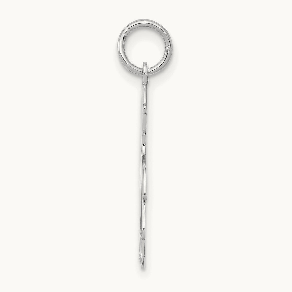 .018 Depth Engravable Boy Charm — 14K White Gold, 25mm