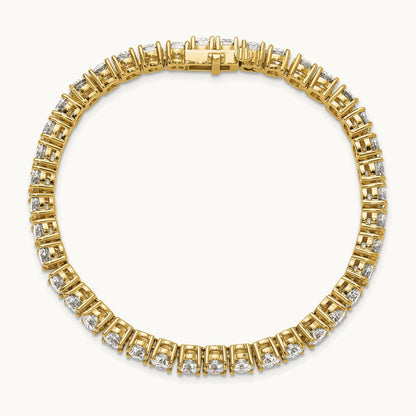 Tennis Bracelet, 12.50 ct tw Lab-Grown Diamond — 14K Yellow Gold