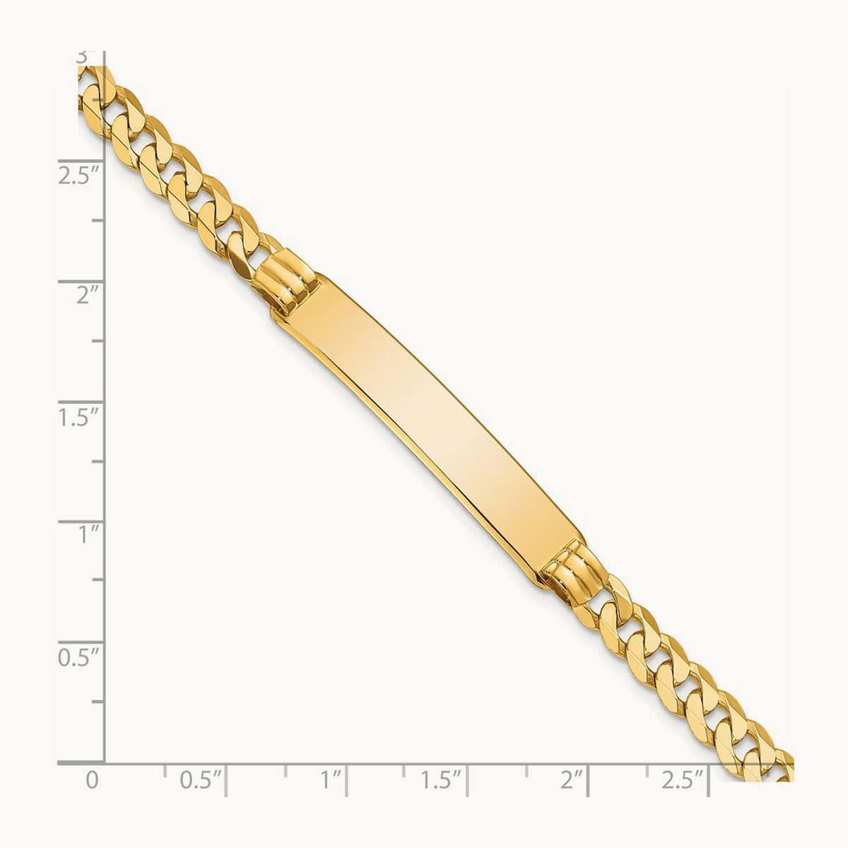 Curb Link ID Bracelet, 14K