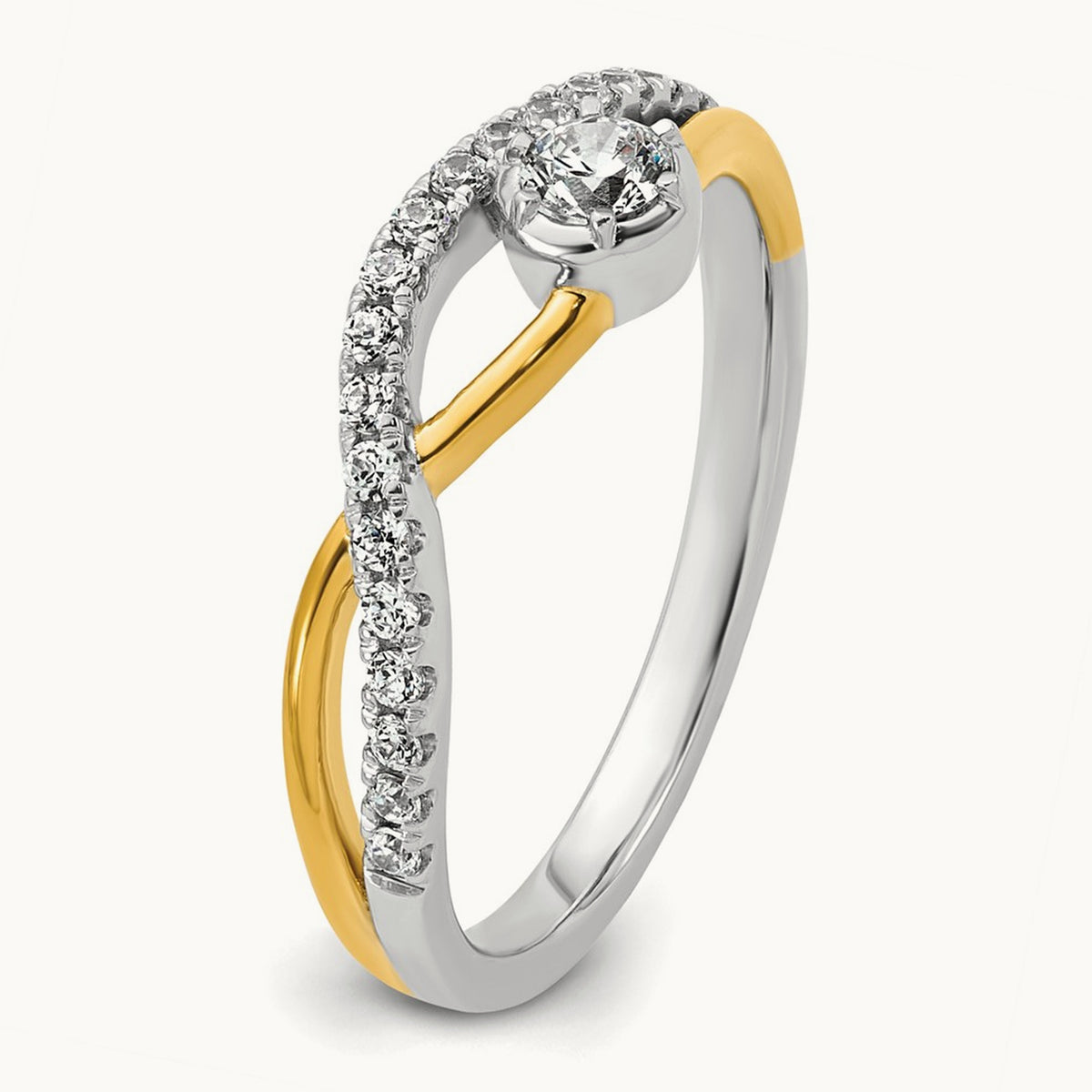 Fashion Twist Ring, 0.25 ct tw Lab-Grown Diamond