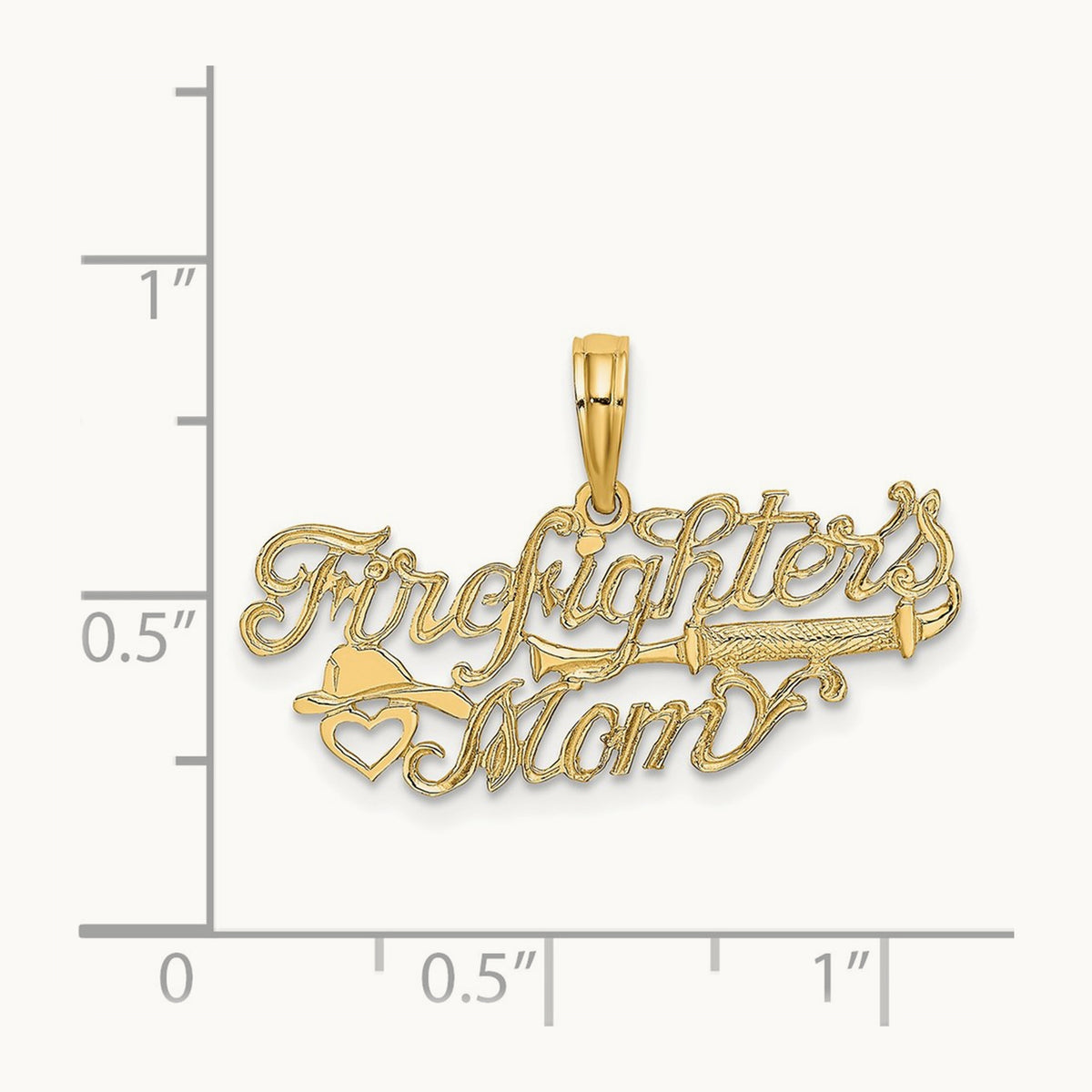FIREFIGHTER'S MOM Charm, 14K