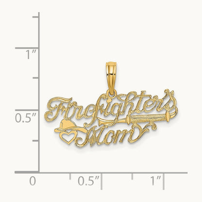 FIREFIGHTER'S MOM Charm, 14K