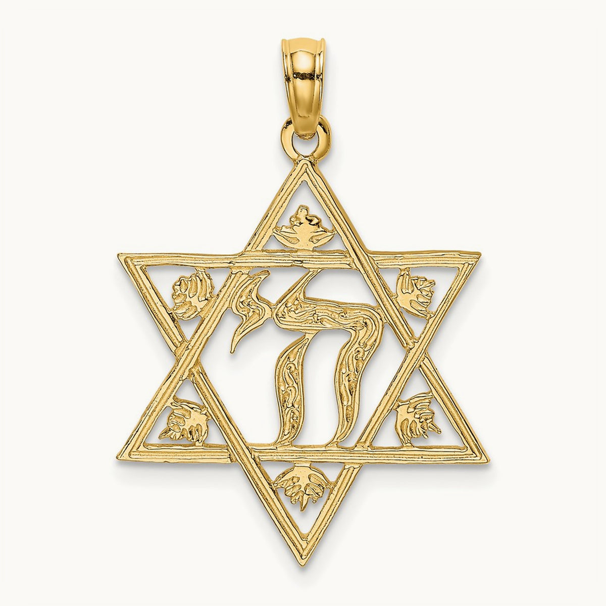 Textured Star Of David Charm — 26.1mm