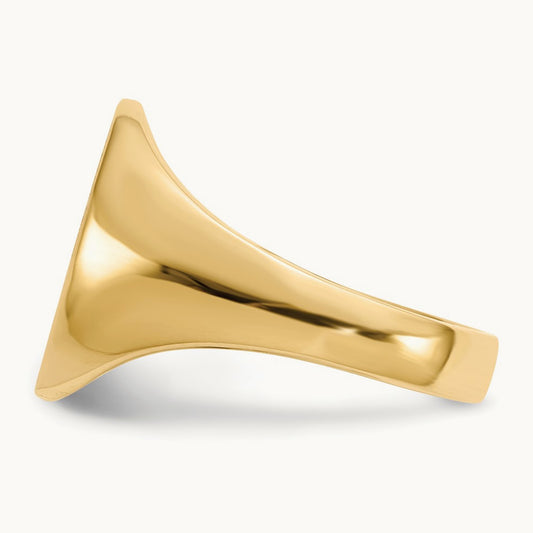 Open Back Mens Signet Ring — photo set