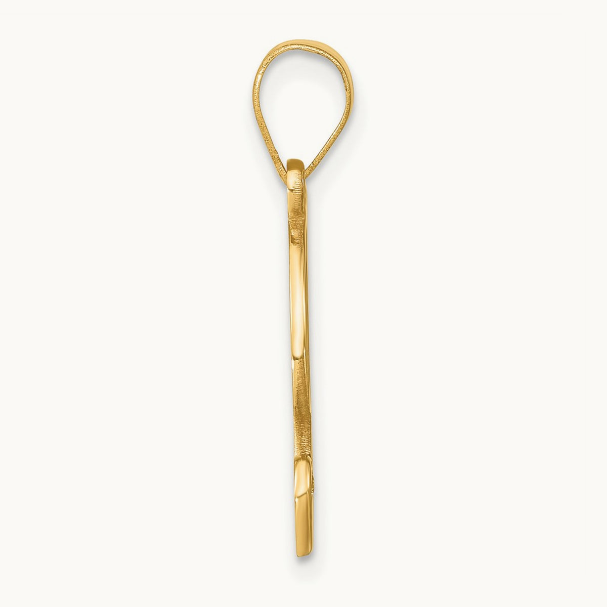 Script Initial Pendant with Diamond — F