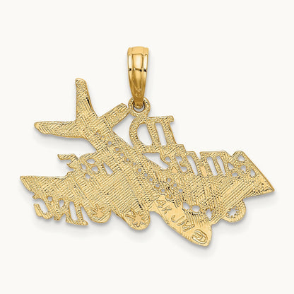 I'D RATHER BE FLYING Charm, 14K
