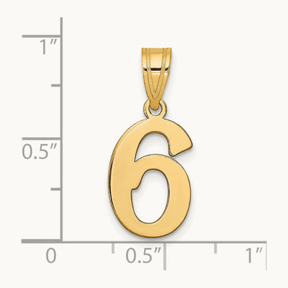 Polished Number 6 Pendant — photo set