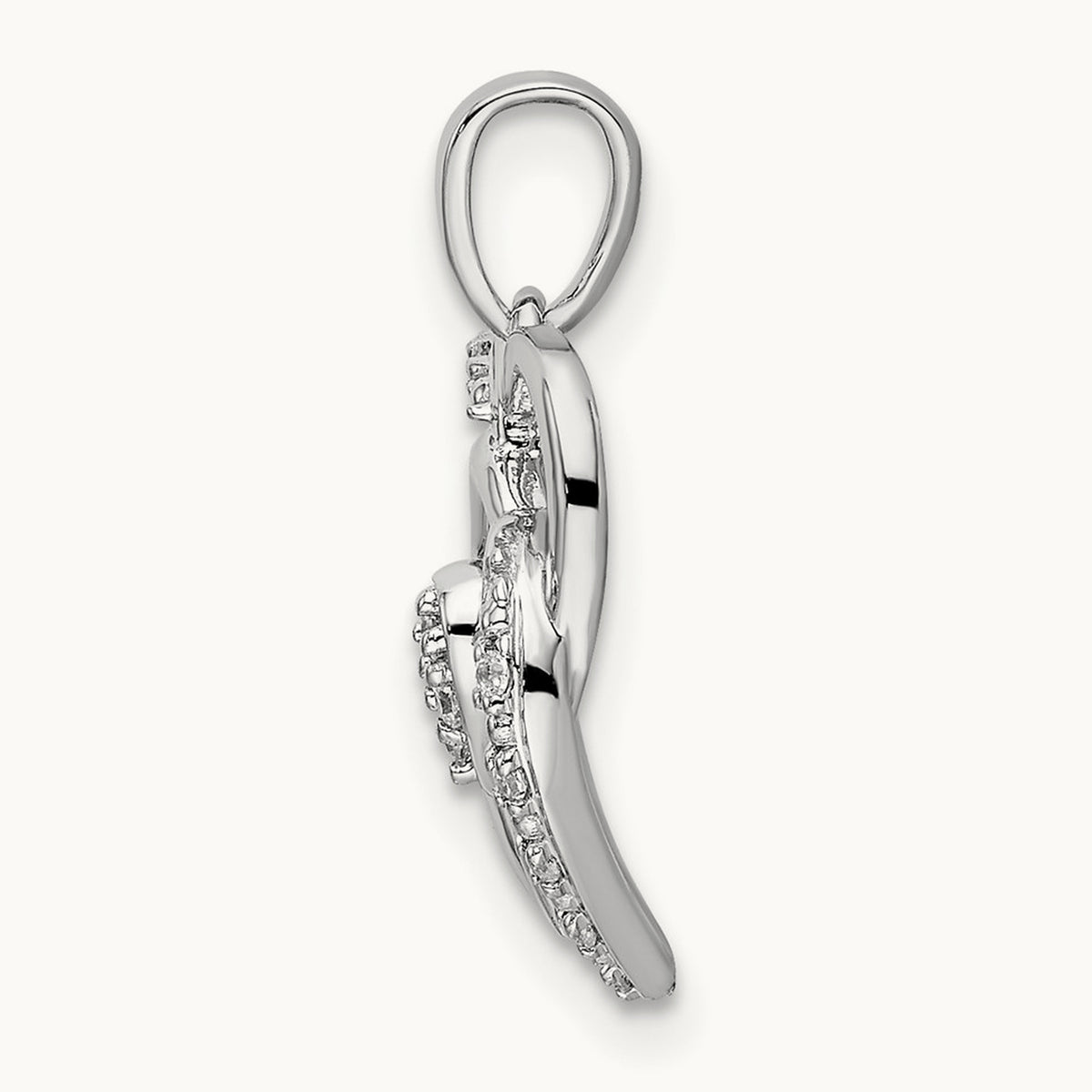 Polished Heart Diamond Pendant — photo set