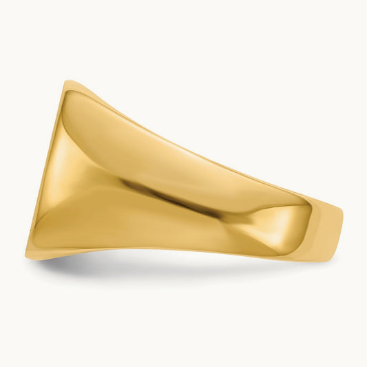 Open Back Mens Signet Ring — photo set