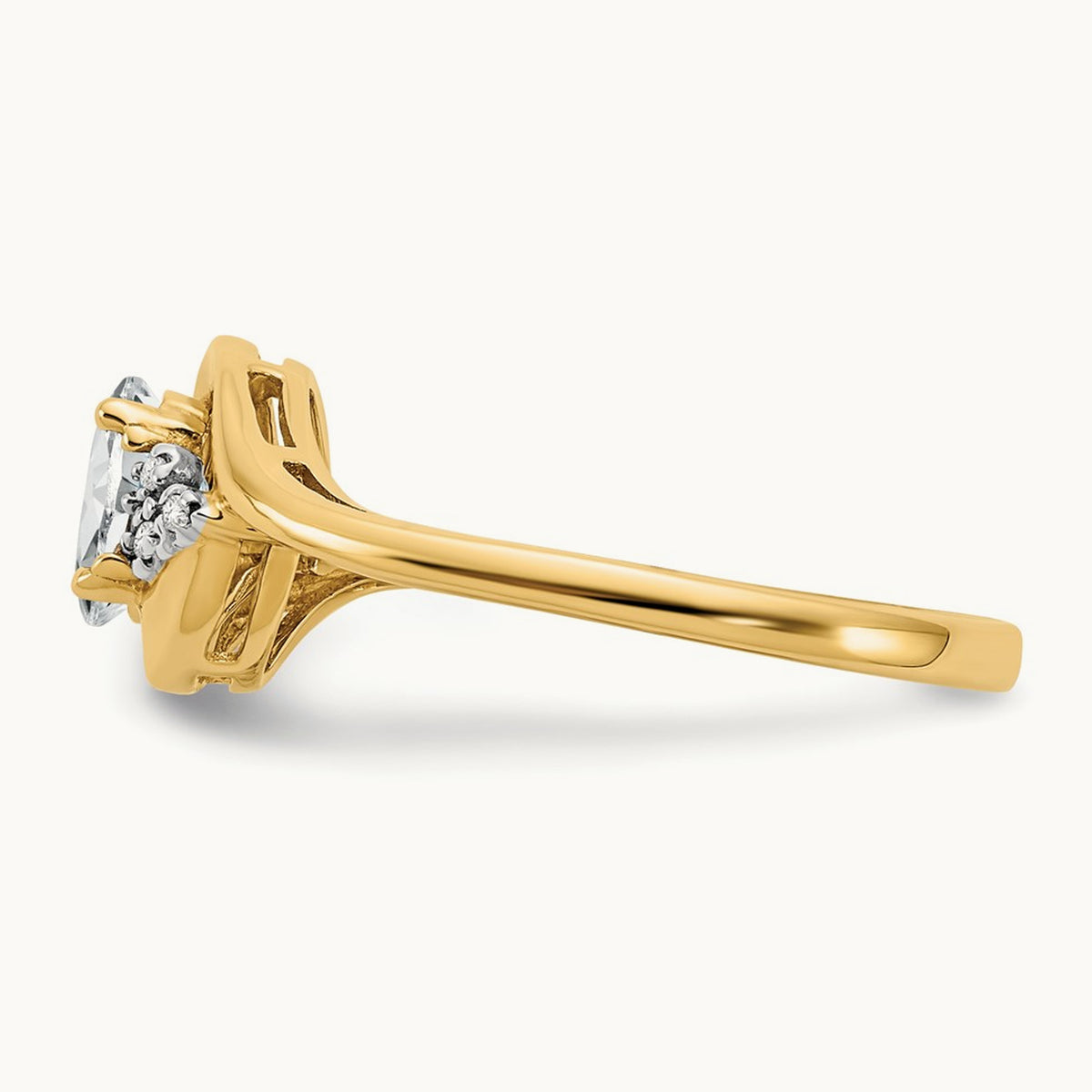 Topaz and Diamond Ring — 14K Yellow Gold