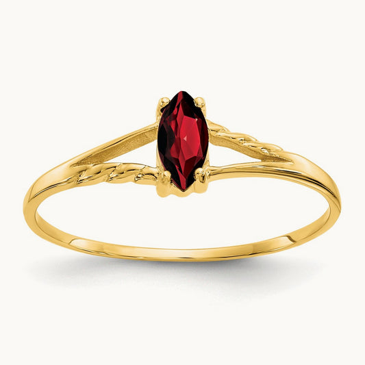 Garnet Birthstone Ring, 14K