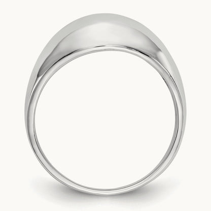 Polished Dome Ring, 14K White Gold