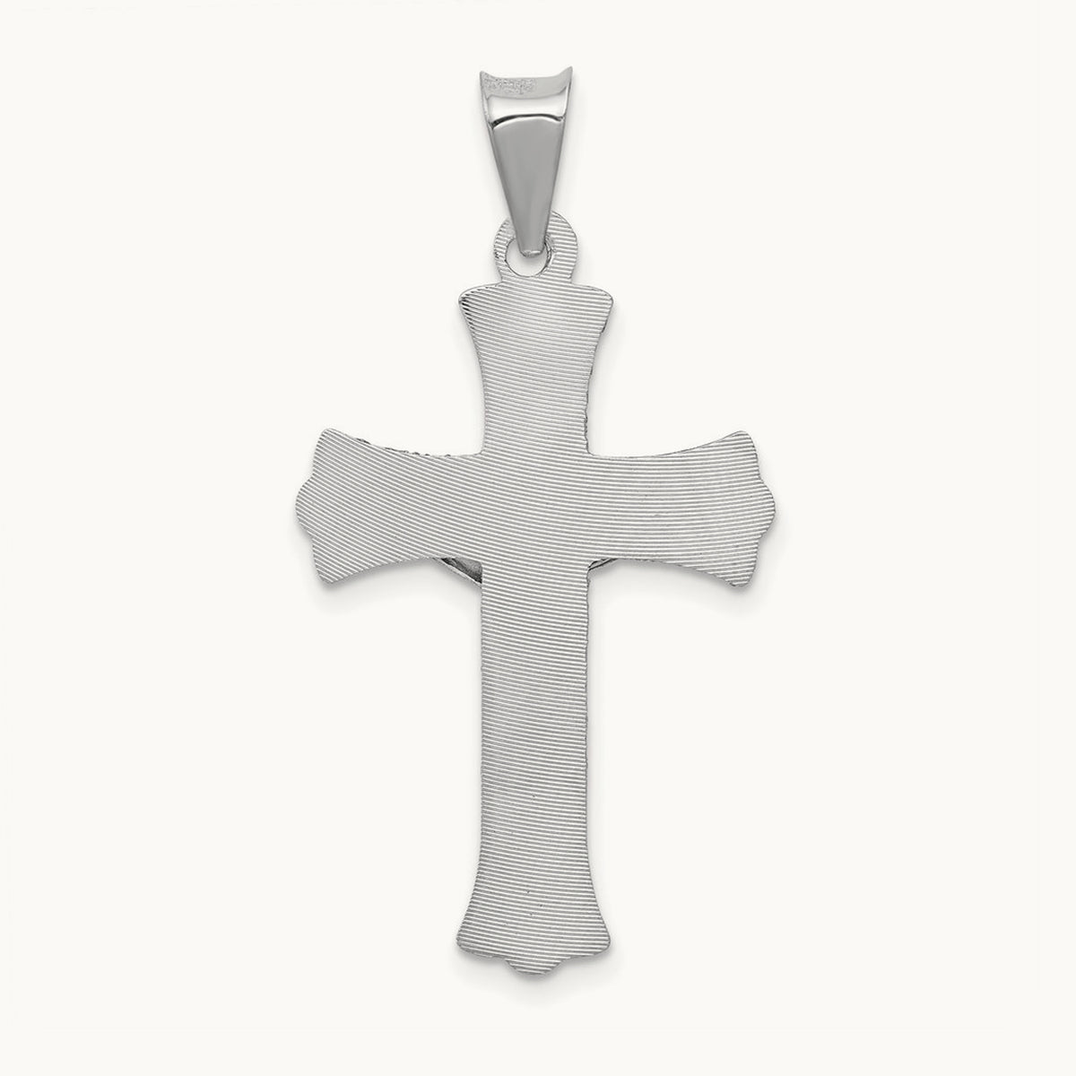Crucifix Pendant, 14K White Gold