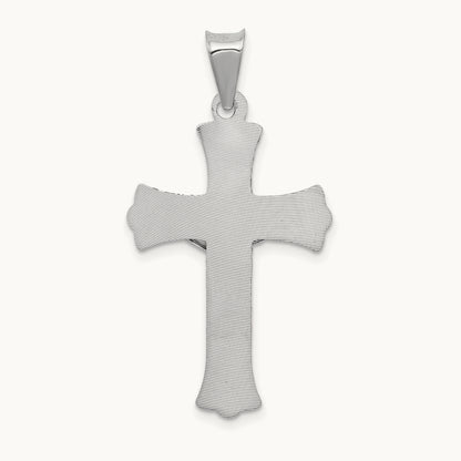 Crucifix Pendant, 14K White Gold